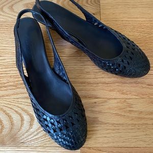 NEW leather woven espadrilles Size 6.5